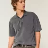 Boxy Crop Washed Polo