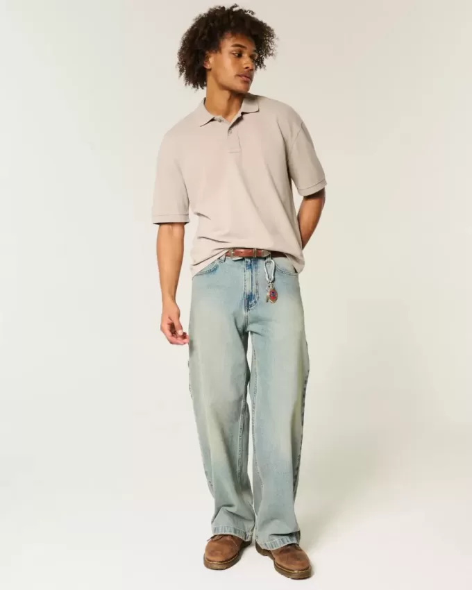 Boxy Crop Washed Polo Boxy Crop Washed Polo