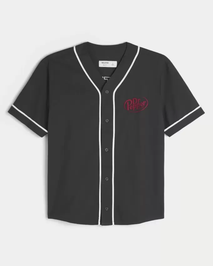 Boxy Dr Pepper Graphic Baseball Jersey