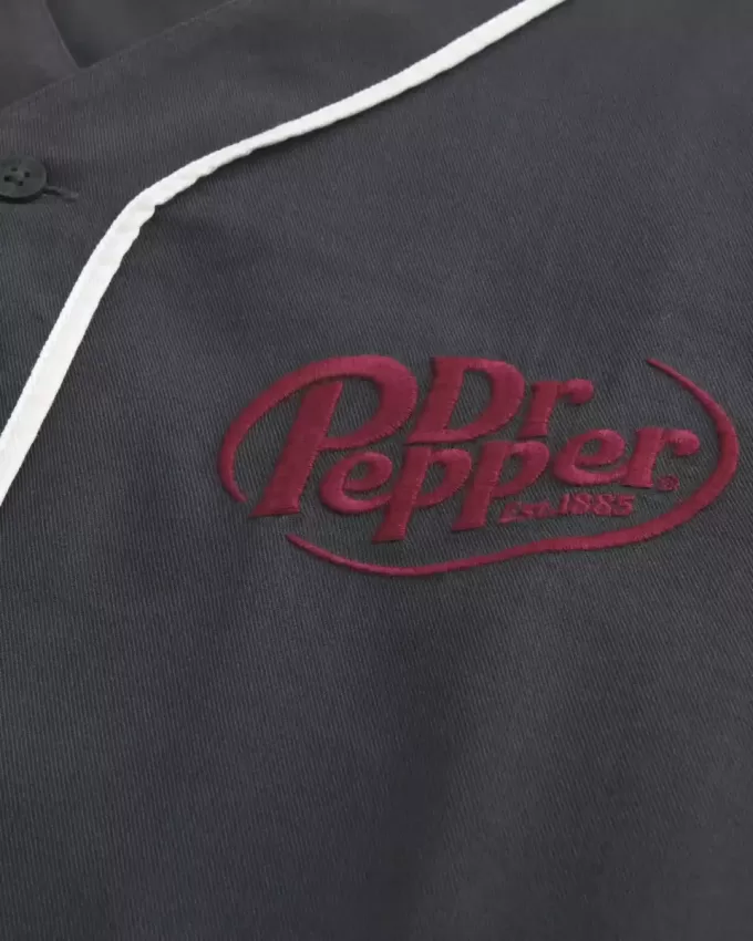 Boxy Dr Pepper Graphic Baseball Jersey