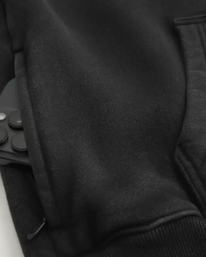 Boxy Embroidered Graphic Hoodie