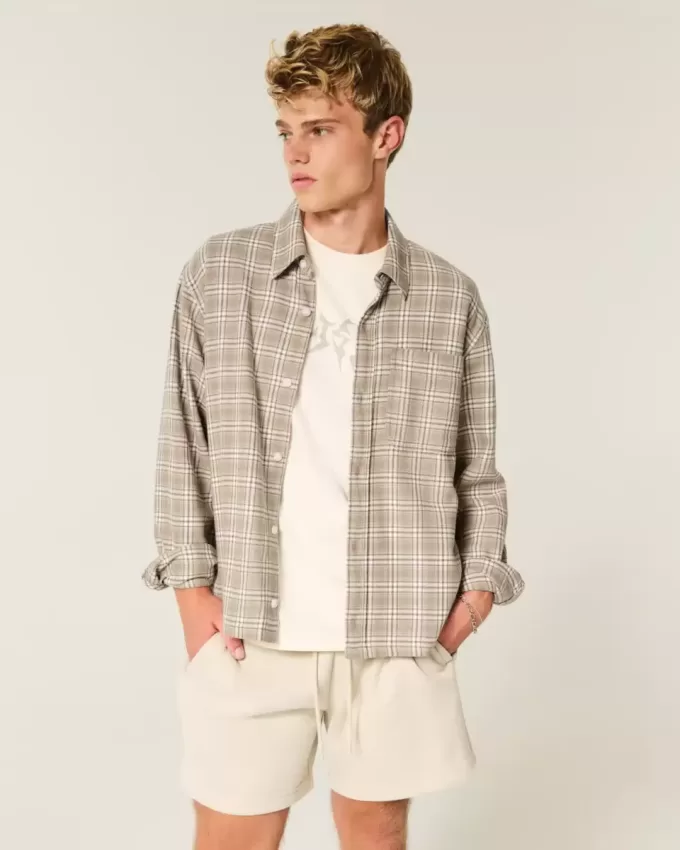Boxy Flannel Shirt
