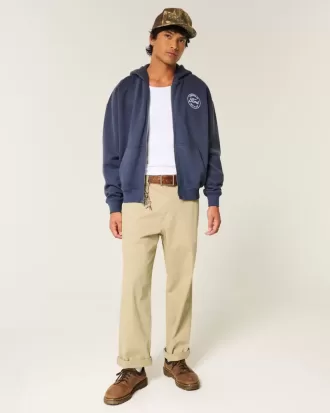 Boxy Ford Graphic Zip-Up Hoodie