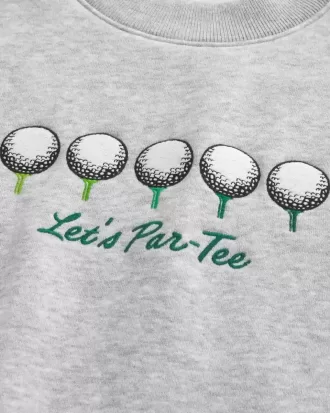 Boxy Golf Graphic Crew Sweatshirt