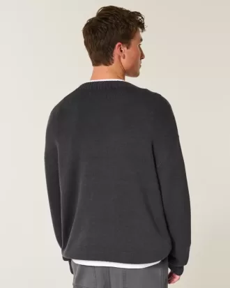 Boxy Graphic Crew Sweater