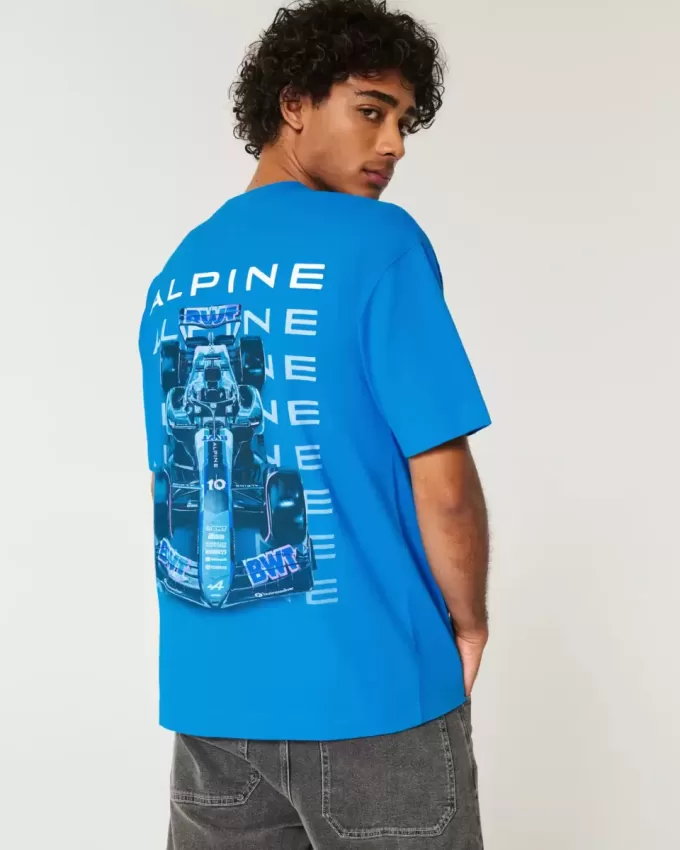 Boxy Heavyweight BWT Alpine F1 Team Graphic Tee