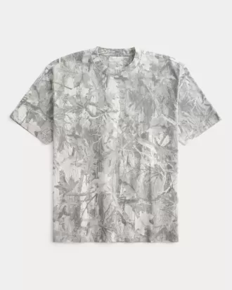 Boxy Heavyweight Camo Crew T-Shirt