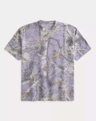 Boxy Heavyweight Camo Crew T-Shirt
