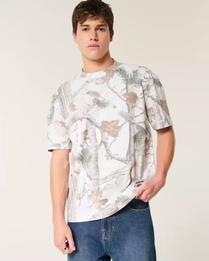 Boxy Heavyweight Camo Crew T-Shirt Boxy Heavyweight Camo Crew T-Shirt