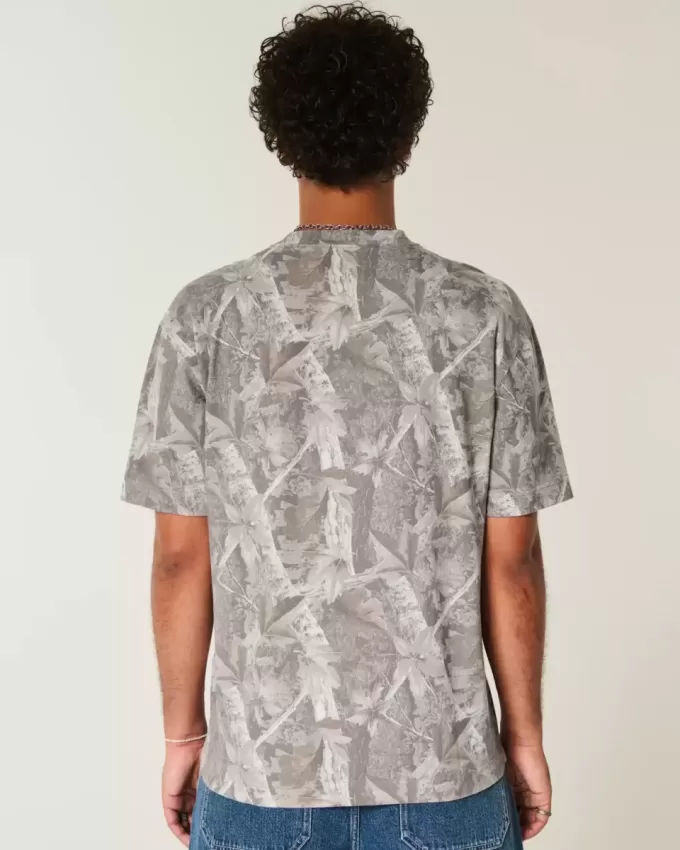 Boxy Heavyweight Camo Crew T-Shirt