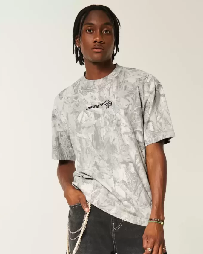 Boxy Heavyweight Camo Dodge Challenger SRT Graphic Tee Boxy Heavyweight Camo Dodge Challenger SRT Graphic Tee