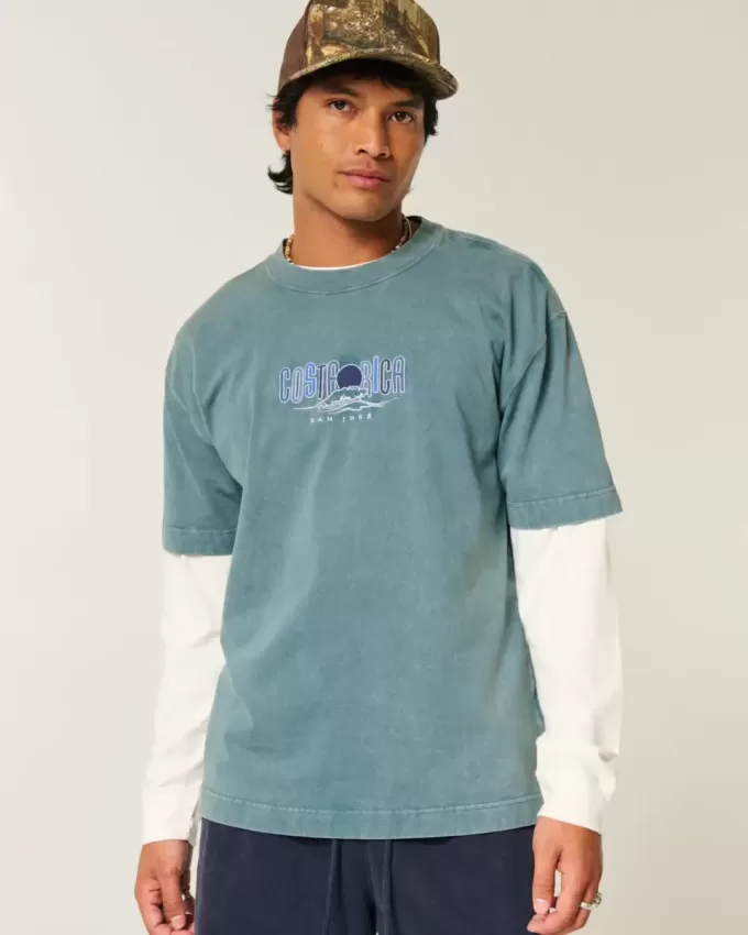 Boxy Heavyweight Costa Rica Graphic Tee Boxy Heavyweight Costa Rica Graphic Tee