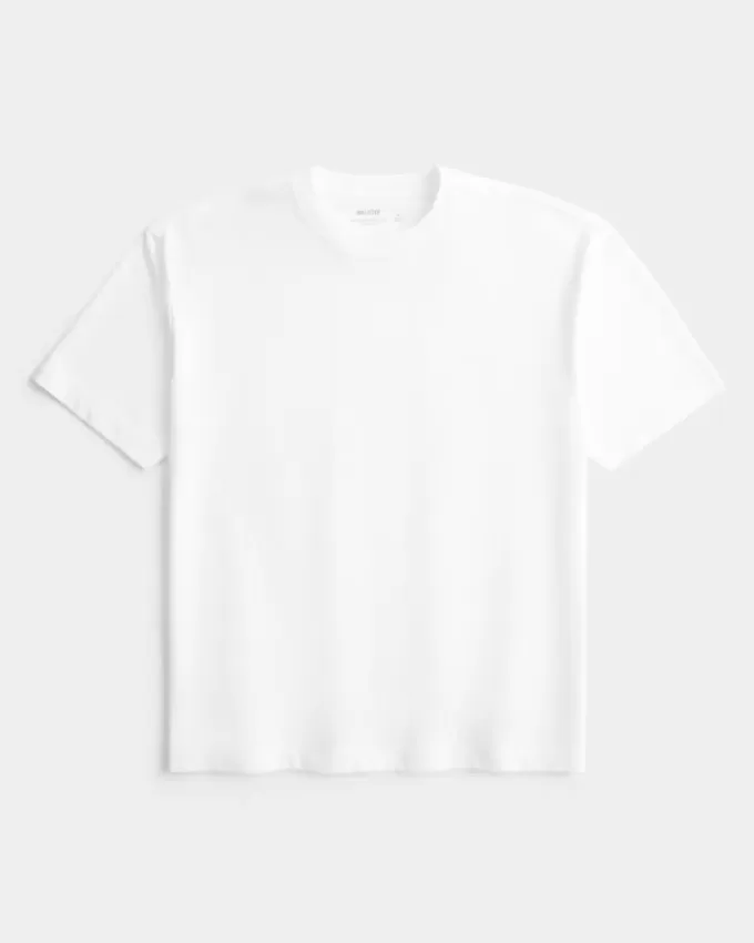 Boxy Heavyweight Cotton Crew T-Shirt