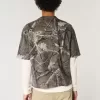 Boxy Heavyweight Crop Camo Crew T-Shirt