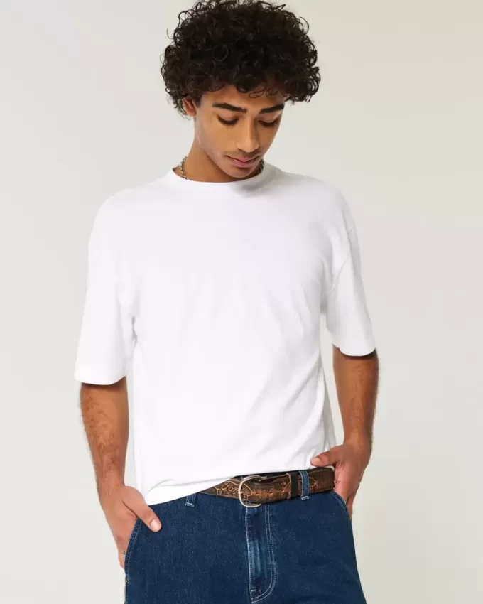 Boxy Heavyweight Crop Crew T-Shirt