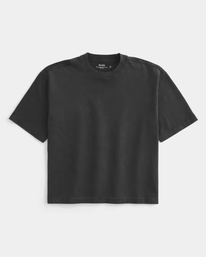 Boxy Heavyweight Crop Crew T-Shirt
