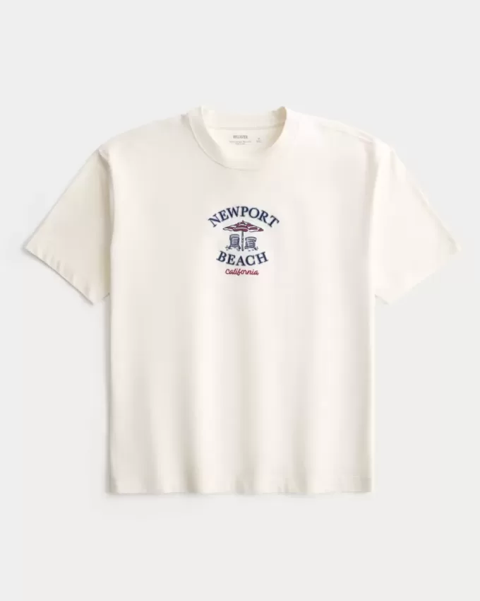 Boxy Heavyweight Newport Beach Graphic Tee