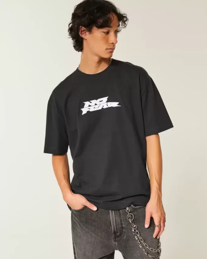 Boxy Heavyweight No Fear Graphic Tee