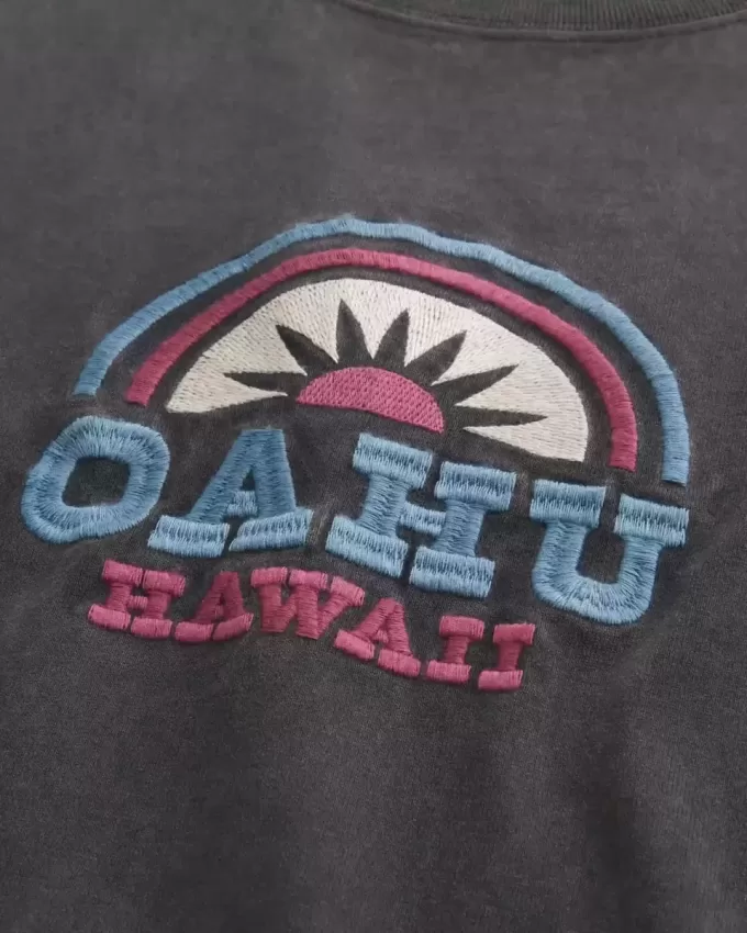 Boxy Heavyweight Oahu Graphic Tee