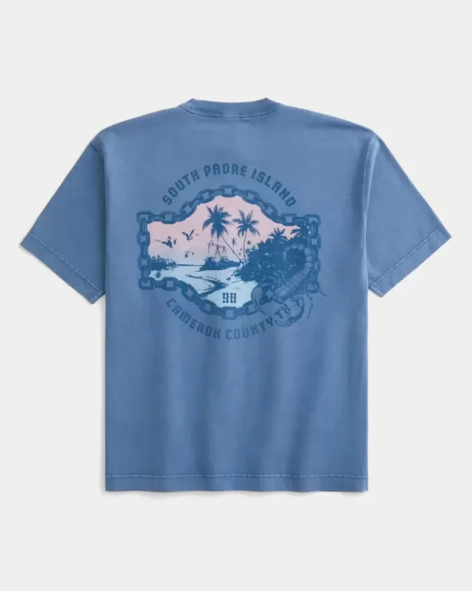 Boxy Heavyweight South Padre Island Graphic Tee