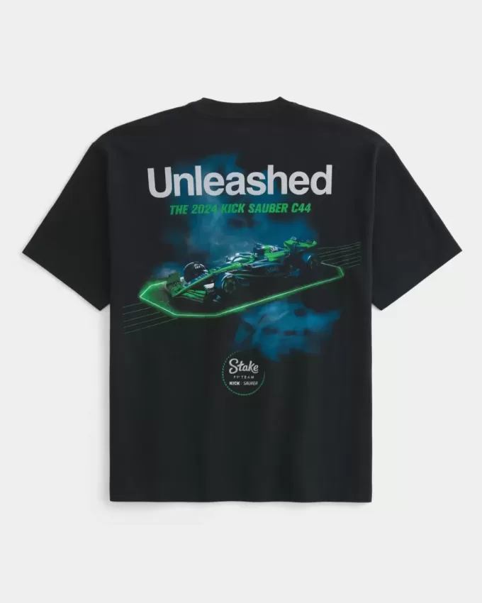 Boxy Heavyweight Stake F1 Team Kick Sauber Graphic Tee Boxy Heavyweight Stake F1 Team Kick Sauber Graphic Tee