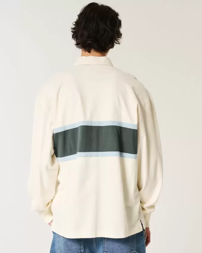 Boxy Heavyweight Tasmanian Devil Graphic Rugby Polo Boxy Heavyweight Tasmanian Devil Graphic Rugby Polo