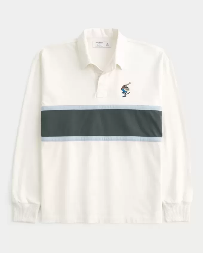 Boxy Heavyweight Tasmanian Devil Graphic Rugby Polo Boxy Heavyweight Tasmanian Devil Graphic Rugby Polo