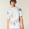 Boxy Heavyweight Tie-Dye Cotton Crew T-Shirt