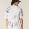 Boxy Heavyweight Tie-Dye Cotton Crew T-Shirt