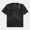 Boxy Heavyweight Tie-Dye Cotton Crew T-Shirt