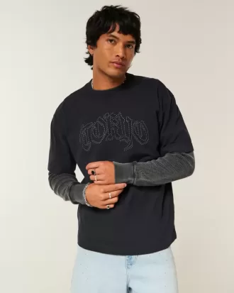 Boxy Heavyweight Tokyo Graphic Tee