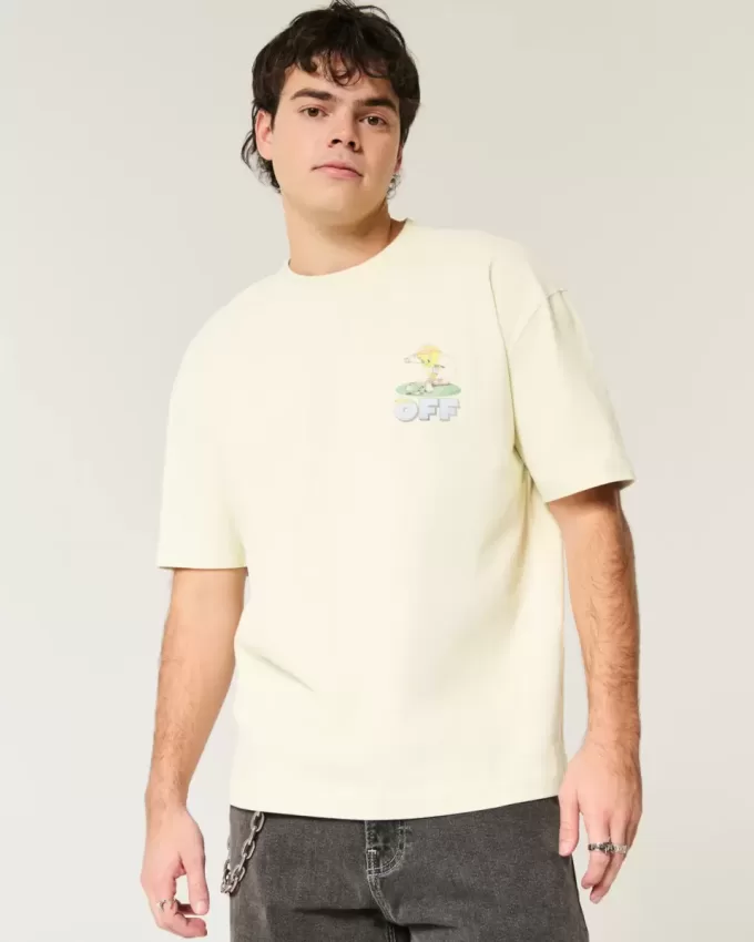 Boxy Heavyweight Tweety Golf Graphic Tee