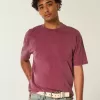 Boxy Heavyweight Washed Cotton Crew T-Shirt