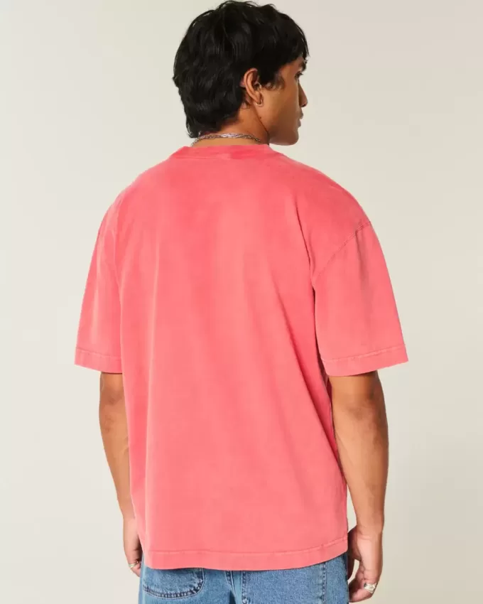 Boxy Heavyweight Washed Cotton Crew T-Shirt