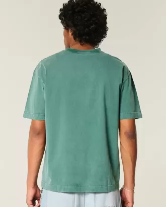 Boxy Heavyweight Washed Cotton Crew T-Shirt