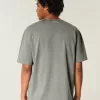 Boxy Heavyweight Washed Cotton Crew T-Shirt