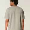 Boxy Heavyweight Washed Cotton Crew T-Shirt