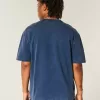 Boxy Heavyweight Washed Cotton Crew T-Shirt