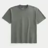 Boxy Heavyweight Washed Cotton Crew T-Shirt