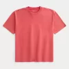 Boxy Heavyweight Washed Cotton Crew T-Shirt