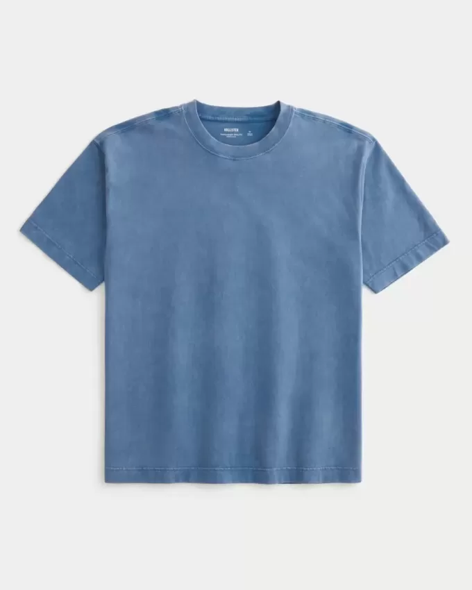 Boxy Heavyweight Washed Cotton Crew T-Shirt Boxy Heavyweight Washed Cotton Crew T-Shirt
