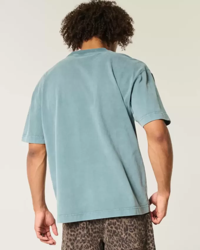 Boxy Heavyweight Washed Crew T-Shirt