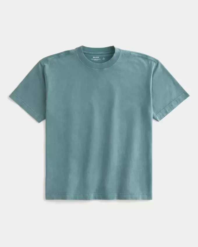 Boxy Heavyweight Washed Crew T-Shirt