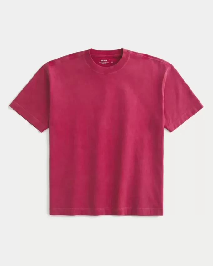Boxy Heavyweight Washed Crew T-Shirt