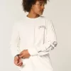 Boxy Layered Thermal Graphic Shirt