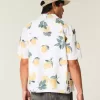 Boxy Linen-Blend Lemon Pattern Shirt Boxy Linen-Blend Lemon Pattern Shirt