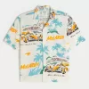Boxy Linen-Blend McLaren Pattern Shirt