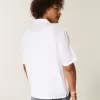 Boxy Linen-Blend Short-Sleeve Textured Shirt Boxy Linen-Blend Short-Sleeve Textured Shirt