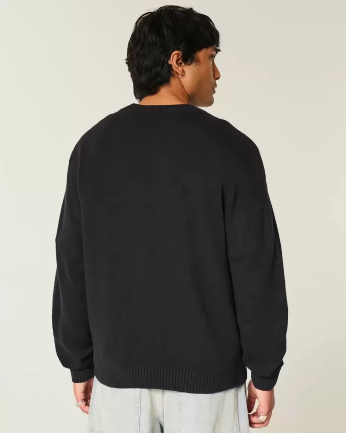 Boxy Motor City Auto Repairs Graphic Crew Sweater