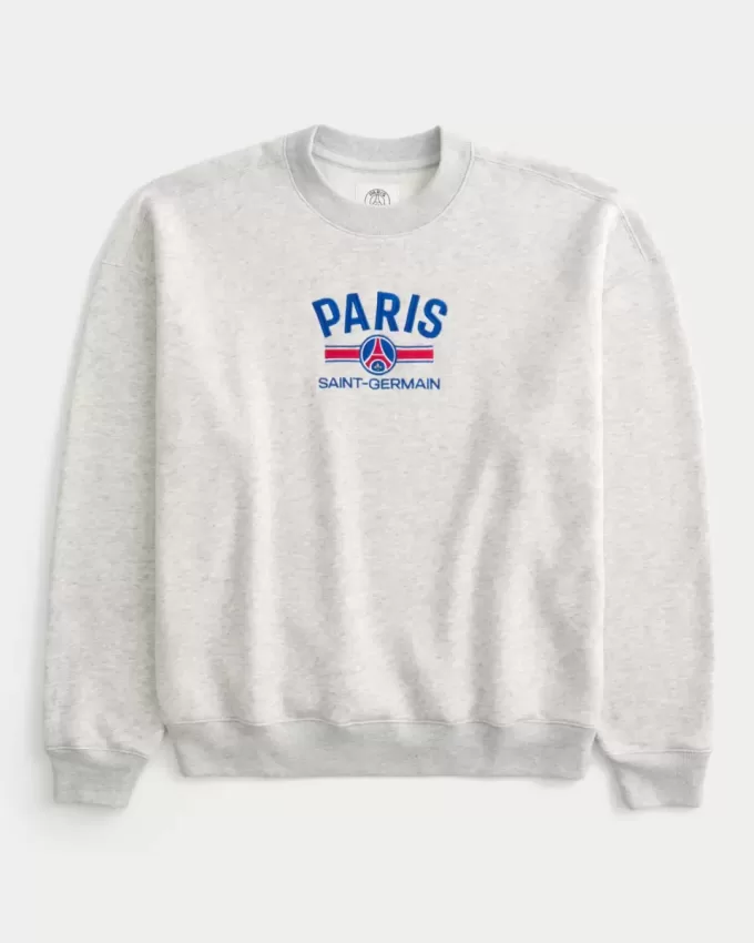 Boxy Paris Saint-Germain Graphic Crew Sweatshirt Boxy Paris Saint-Germain Graphic Crew Sweatshirt